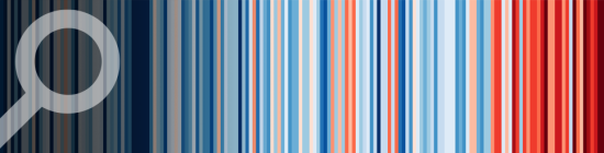 Climate stripes de la France de 1850 à 2022