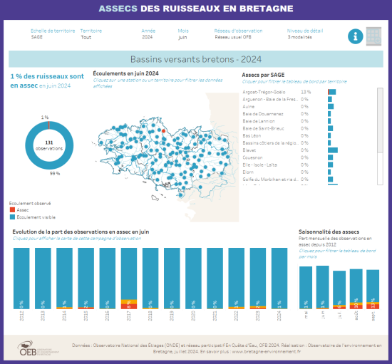 Aperçu du tableau de bord interactif