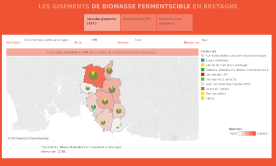 Les gisements de biomasse fermentescible en Bretagne