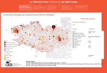 La production d'énergie dans les territoires bretons