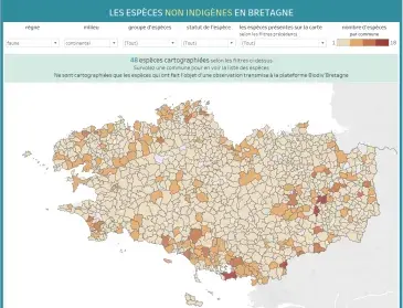 espèces non indigènes en Bretagne